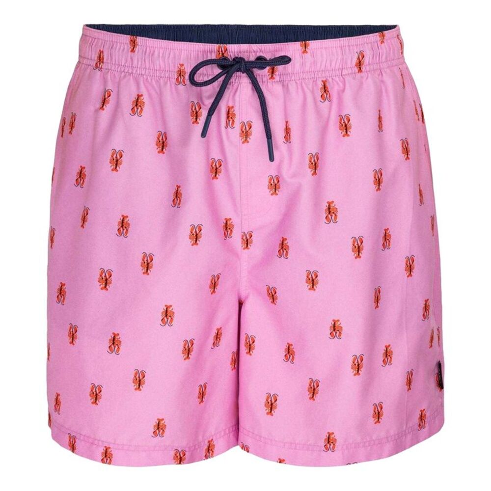 Hot Tuna Mens Lobster Relaxed Fit Swim Shorts / Pink